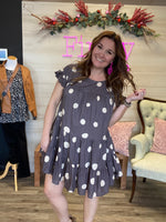 Polka Dot Tiered Mini Dress